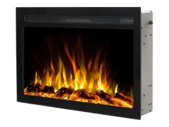 Insert eléctrico INFINITY para chimenea eléctrica - fuego premium - empotrada - 76x14x50 cm - chimenea LED con calefacción 750/1500 W