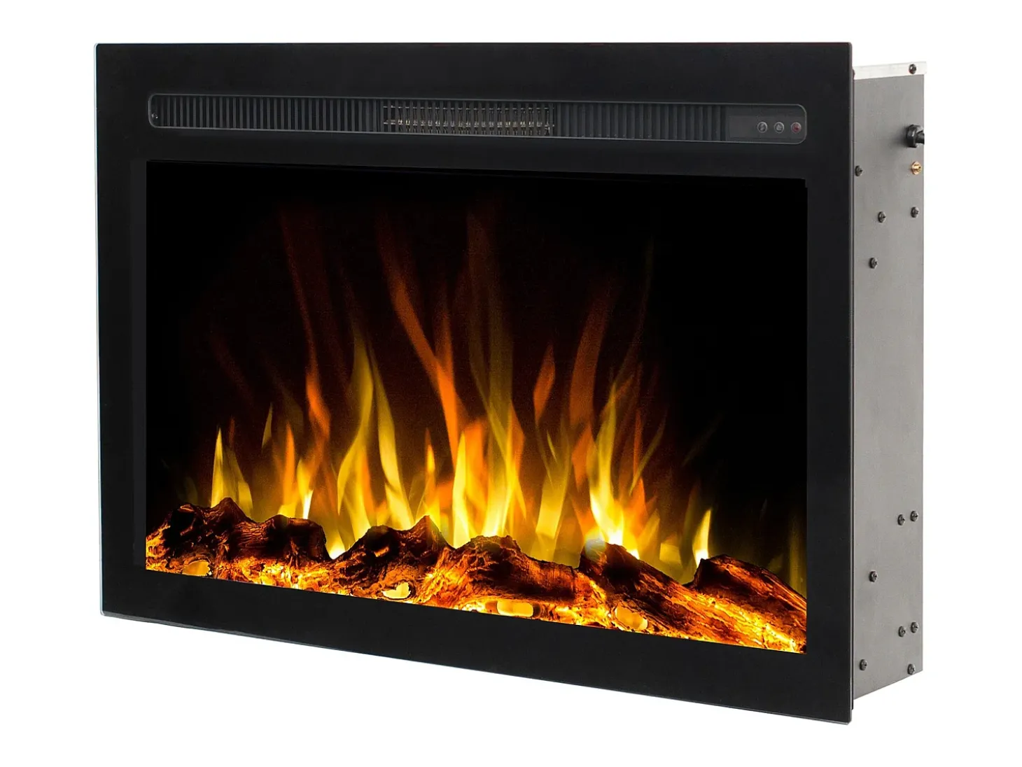 Insert eléctrico INFINITY para chimenea eléctrica - fuego premium - empotrada - 66x14x50 cm - chimenea LED con calefacción 750/1500 W