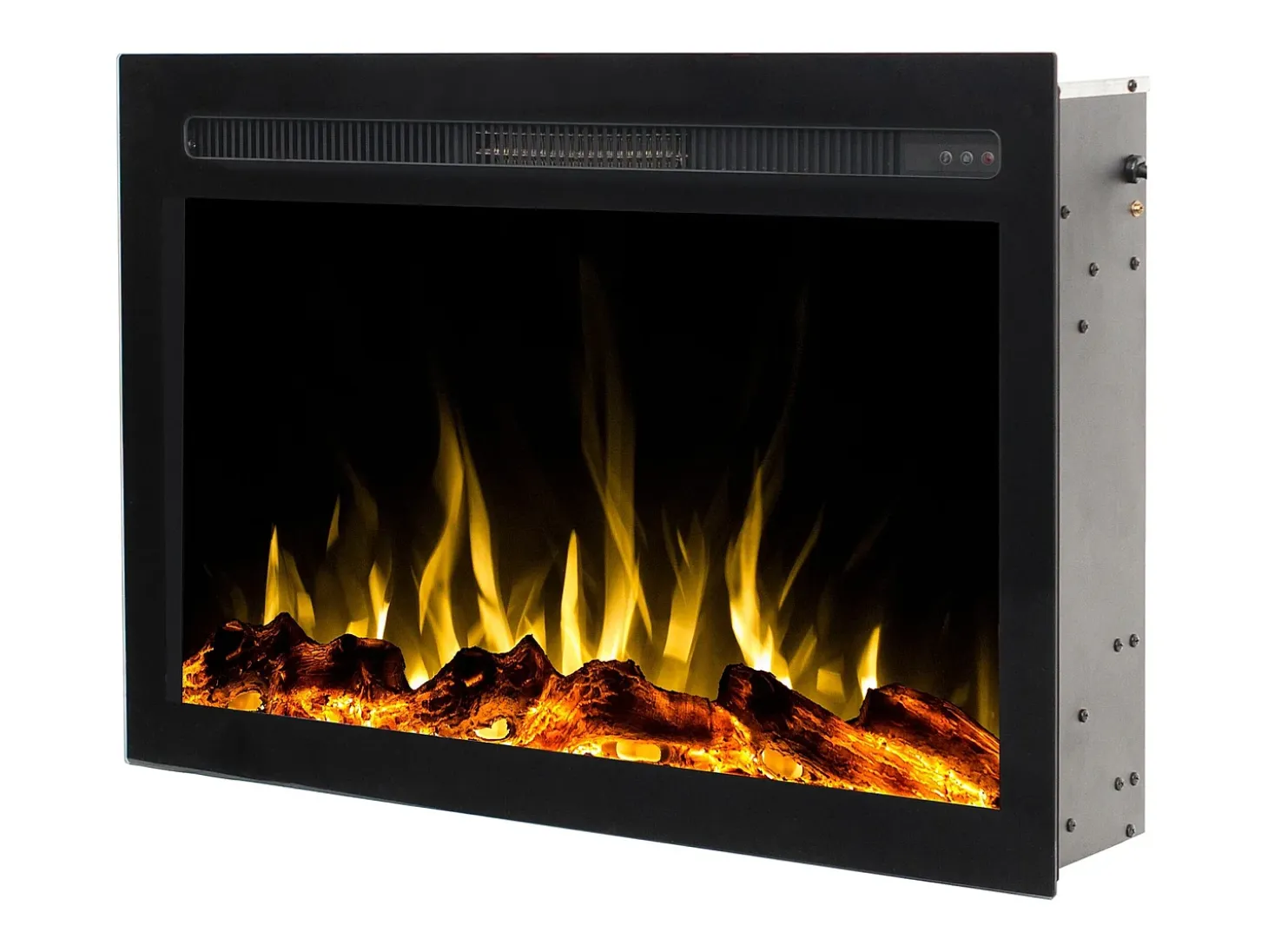 Insert eléctrico INFINITY para chimenea eléctrica - fuego premium - empotrada - 66x14x50 cm - chimenea LED con calefacción 750/1500 W