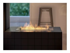 Inserto/Soporte para Quemador de Bioetanol de 60cm en Acero Inoxidable con Cristal Incluido