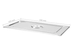 Ishpeming Tapas para bandejas Gastronorm 1/1 acero inoxidable 2 unidades