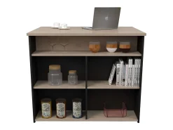 Isla Cocina Buh Auxiliar Negro/Roble Jackson 109x90x80 cm