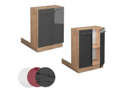 Isla de cocina antracita alto brillo 60x30x82 fame-line