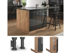 Isla de cocina antracita alto brillo 30x70x82 fame-line