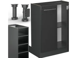 Isla de cocina antracita alto brillo 90x60x82 fame-line