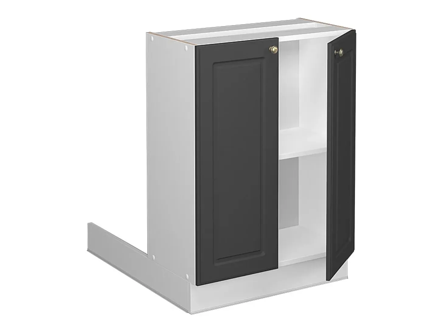 Isla de cocina antracita-oro landhaus 60x30x82 fame-line