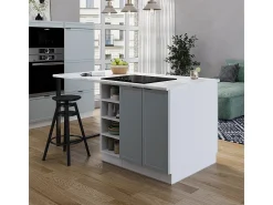 Isla de cocina azul claro-gris 90x60x82 fame-line