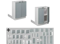 Isla de cocina azul claro-gris 60x30x82 fame-line
