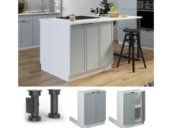 Isla de cocina azul claro-gris 60x30x82 fame-line