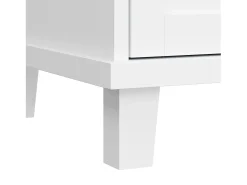 Isla de cocina blanca de 5 cajones - Carrito de cocina de 1 puerta con 3 compartimentos abiertos - Especiero y toallero