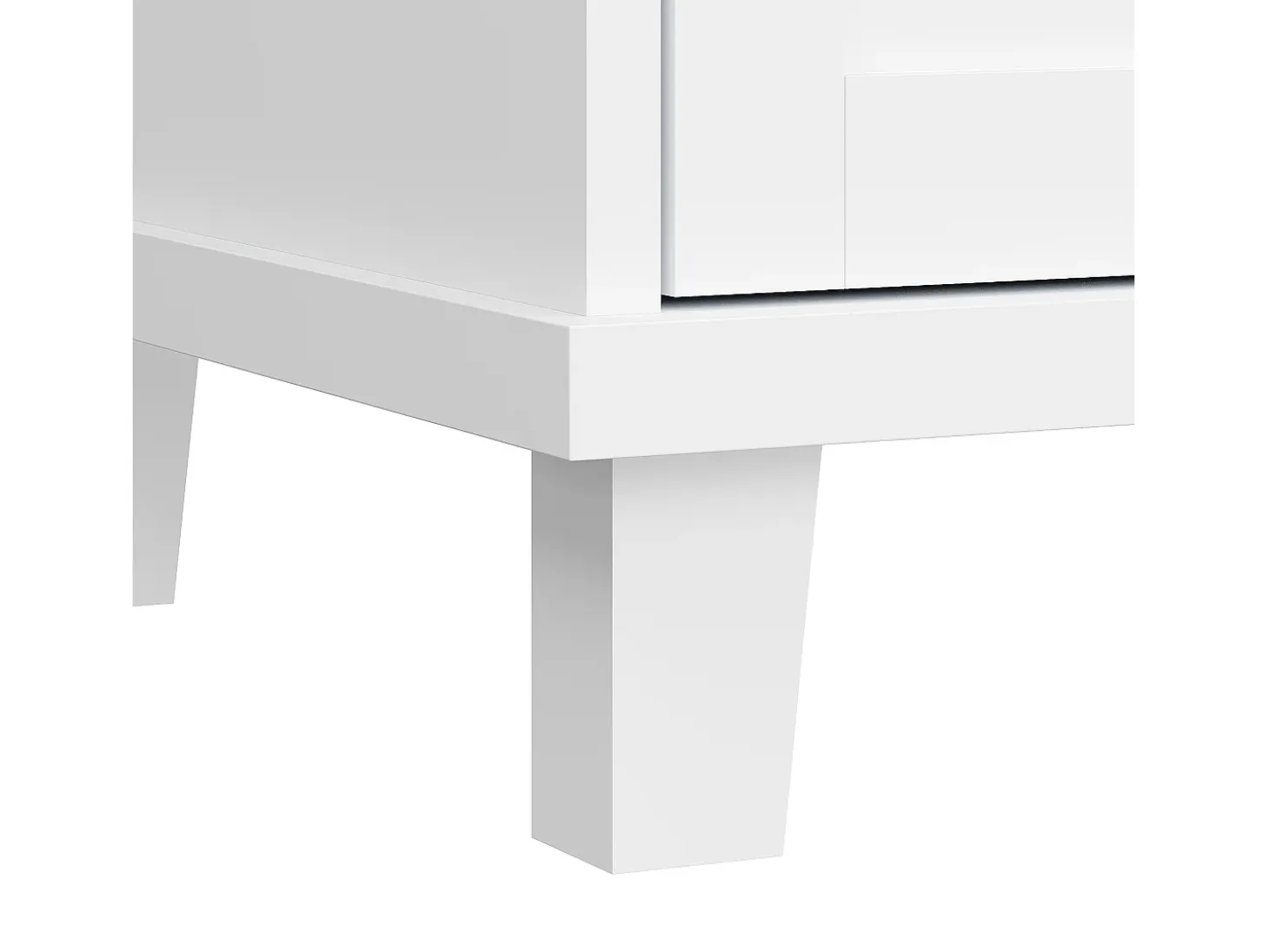 Isla de cocina blanca de 5 cajones - Carrito de cocina de 1 puerta con 3 compartimentos abiertos - Especiero y toallero