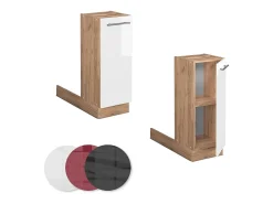 Isla de cocina blanco alto brillo 30x70x82 fame-line