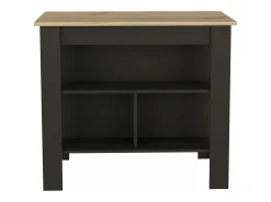 Isla de cocina Cala, tres estantes y cuatro patas 90 CM A X 103 CM An X 70 CM P. Wengue / Duna
