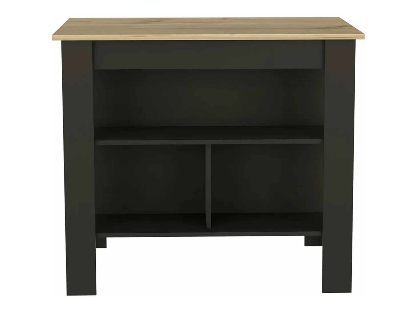 Isla de cocina Cala, tres estantes y cuatro patas 90 CM A X 103 CM An X 70 CM P. Wengue / Duna