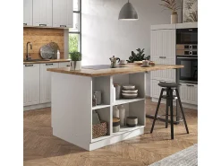 Isla de cocina casa de campo blanca/blanca 90x60x82 fame-line