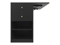 Isla de cocina con 2 cajones y 3 puertas - Negro