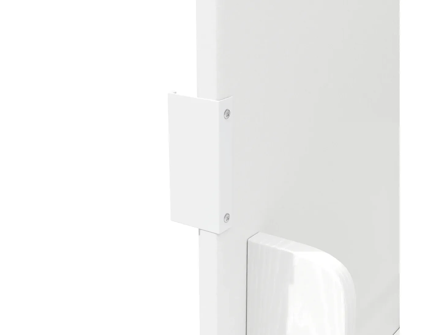 Isla de cocina con 3 puertas - Carrito de servicio de madera MDF - Blanco y natural claro