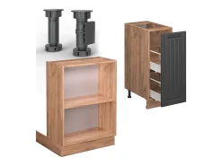 Isla de cocina gris oscuro 90x60x82 fame-line
