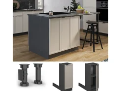 Isla de cocina grisbeige 30x70x82 fame-line