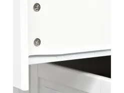 Isla de cocina Kalos Homcom extensible con ruedas blanco 92,5x128,8x75,5 cm