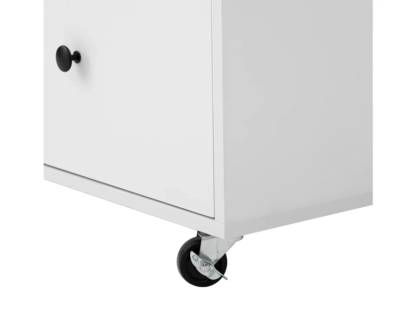 Isla de cocina móvil 100x42x91.5cm - encimera extensible - espacio de almacenamiento multifuncional - blanco