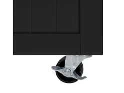 Isla de cocina móvil 140x40x92cm - encimera extensible - espacio de almacenamiento multifuncional - negro