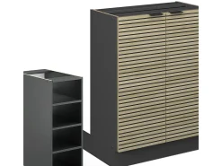 Isla de cocina panel de roble 90x60x82 fame-line
