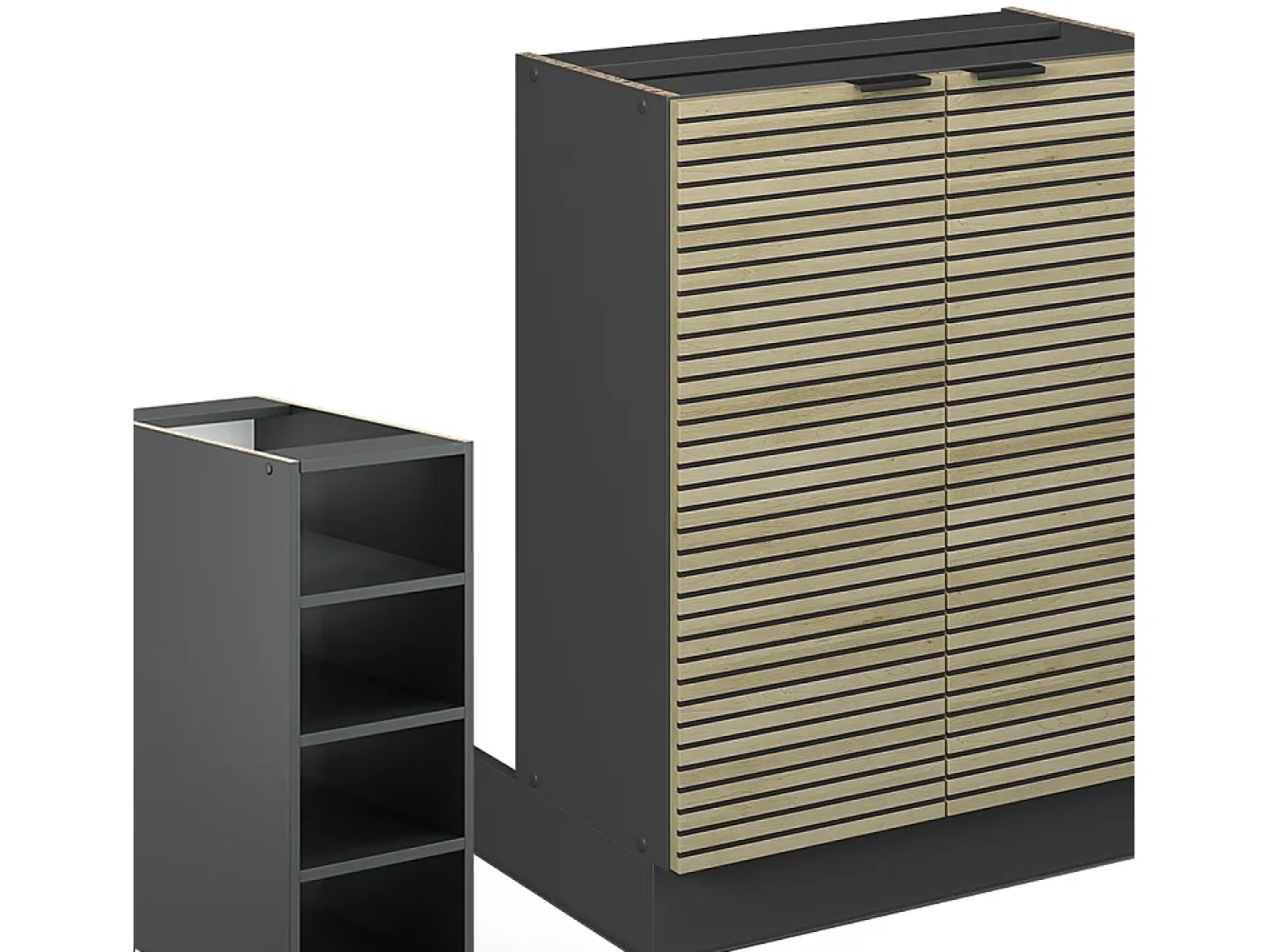 Isla de cocina panel de roble 90x60x82 fame-line
