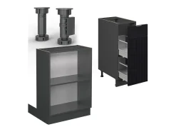 Isla de cocina rayas negras 90x60x82 fame-line