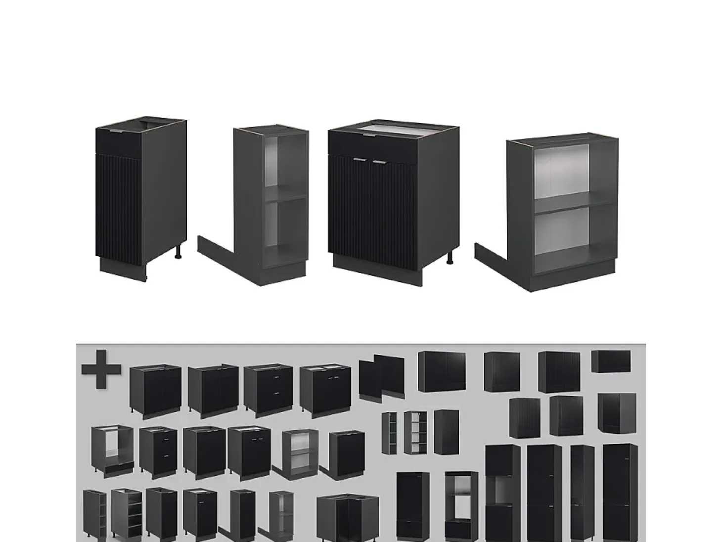 Isla de cocina rayas negras 90x60x82 fame-line