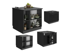 Isla de cocina rayas negras 90x60x82 fame-line