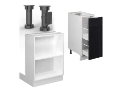 Isla de cocina rayas negras 90x60x82 fame-line