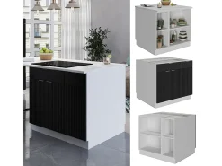 Isla de cocina rayas negras 90x60x82 fame-line