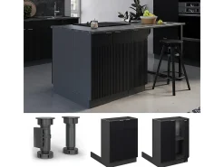 Isla de cocina rayas negras 60x70x82 fame-line
