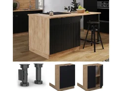 Isla de cocina rayas negras 60x30x82 fame-line