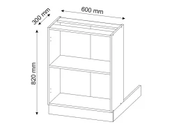 Isla de cocina roble dorado 60x30x82 fame-line