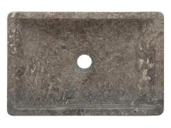 Jacques-Didier-Paul Lavabo de mármol gris con brillo 45x30x12 cm