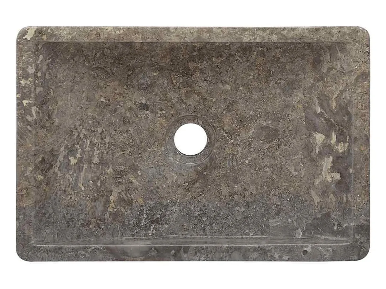 Jacques-Didier-Paul Lavabo de mármol gris con brillo 45x30x12 cm