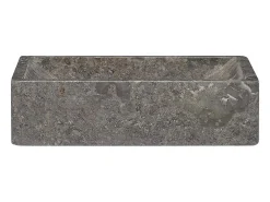 Jacques-Didier-Paul Lavabo de mármol gris con brillo 45x30x12 cm