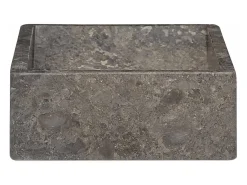 Jacques-Didier-Paul Lavabo de mármol gris con brillo 45x30x12 cm