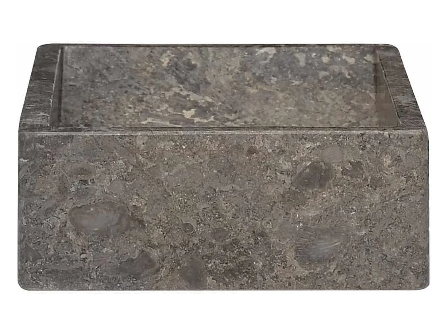 Jacques-Didier-Paul Lavabo de mármol gris con brillo 45x30x12 cm