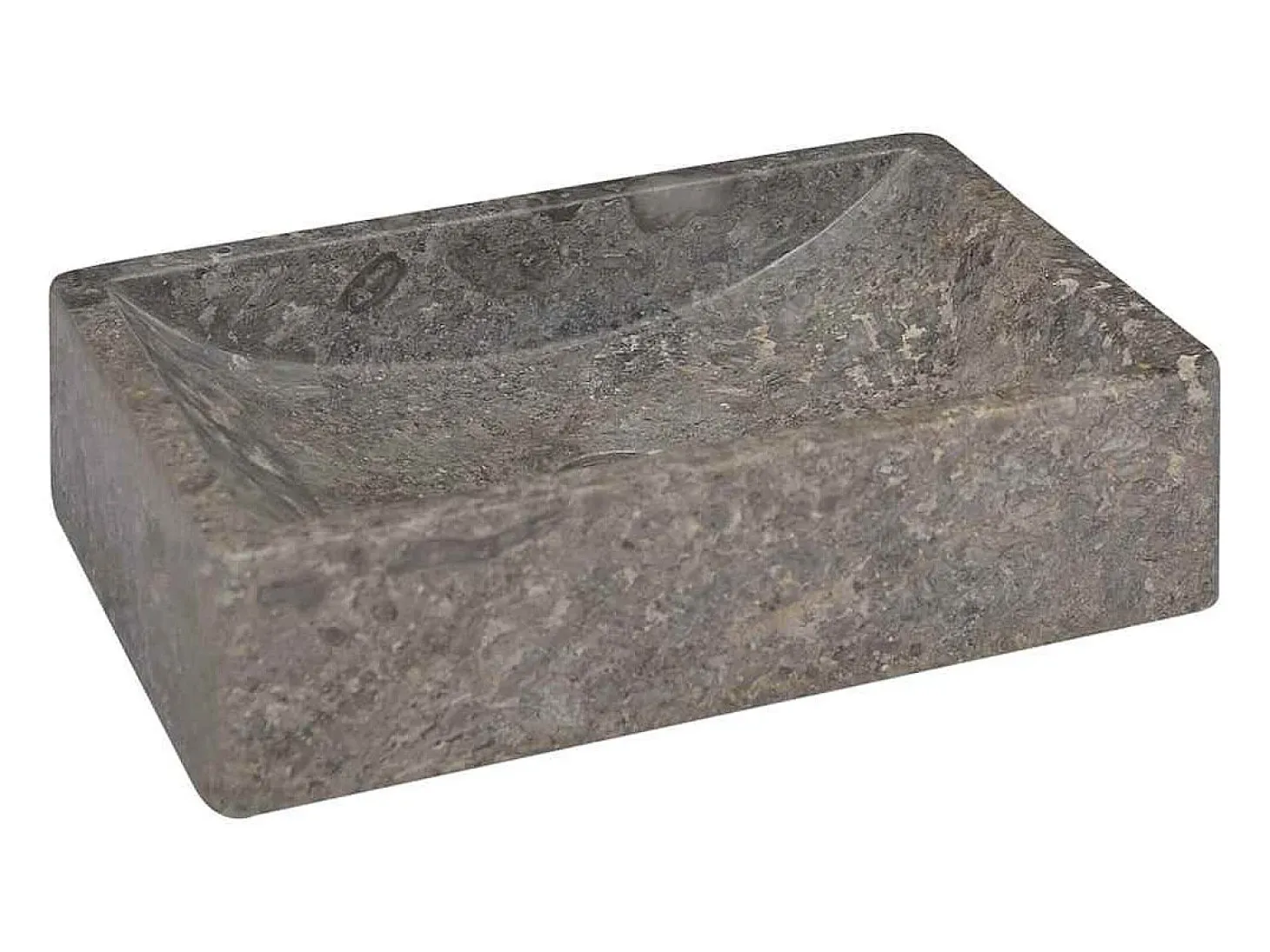 Jacques-Didier-Paul Lavabo de mármol gris con brillo 45x30x12 cm