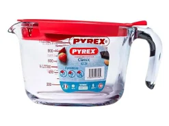 Jarra medidora Classic Pyrex con tapa 1L vidrio rojo