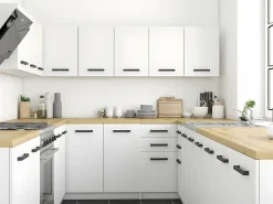 JASPE | Cocina modular + lineal completa L 200 cm 6 piezas | Encimera INCLUIDO | muebles de gabinete de cocina