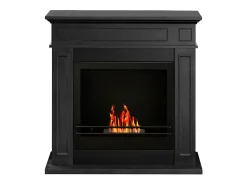 JEFFERSON Chimenea de bioetanol de suelo negra L 89,5 x H 90,5 x P 28
