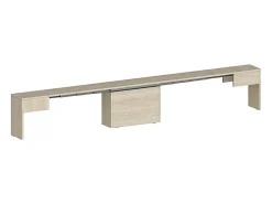 Juego de 2 bancos extensibles 66 - 290 cm para mesa de comedor Pratika A + B - Olmo