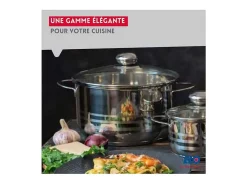 Juego de 2 Cazuelas de Acero Inoxidable Sin PFAS 12 y 14 cm Elo Brillante - Compatibles con Todo Tipo de Cocinas, Antiadherentes, Duraderas