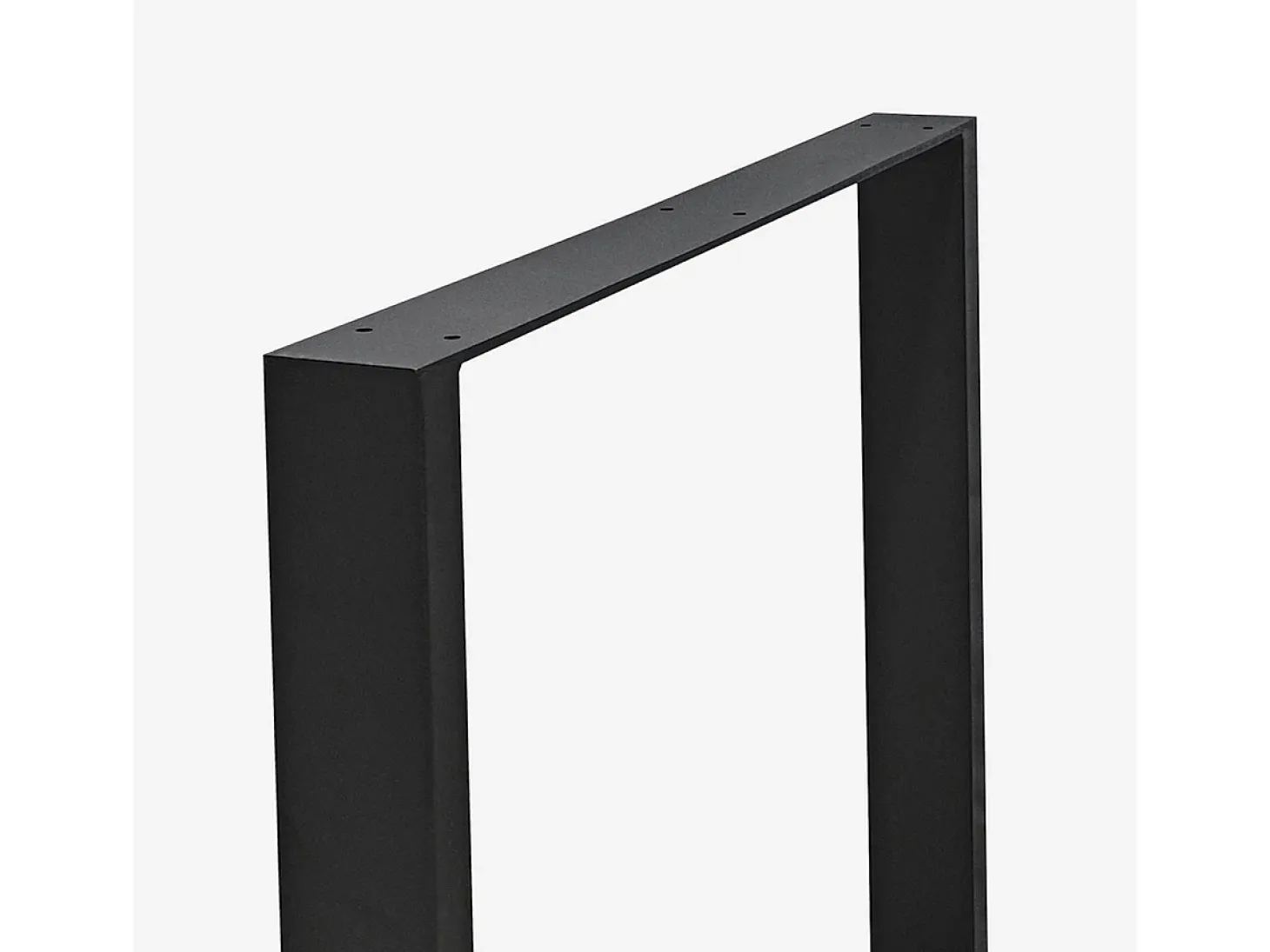 Juego de 2 patas rectangulares para mesa 65x71 cm metal negro industrial Quill