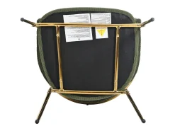 Juego de 2 sillas - 55 x 55 x 80 cm - patas ajustables - metal + polipiel - verde