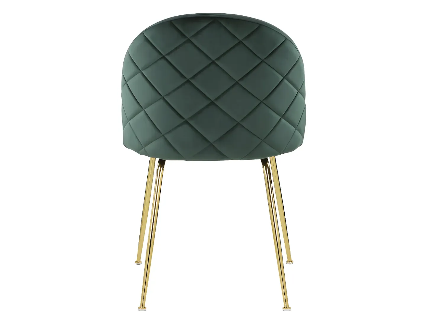 Juego de 6 sillas - Terciopelo y metal dorado - Verde. MELBOURNE